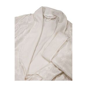 VTG Victoria's Secret Fleece Lined Robe Brocade Winter White Women's OS (M/L)